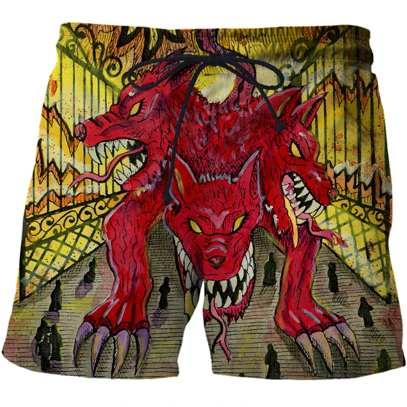 Tarot pattern series shorts Men's 3D Shorts Loose Casual Comfortable Running Shorts men's swimsuit shorts men brand shorts