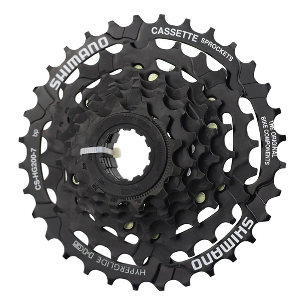 

SHIMANO MTB Bicycle Transmission Parts CS-HG200-7/8 Cassette Bike Freewheel Cassettes 12-14-16-18-21-24-28-32T 7S/8S Speed Bike