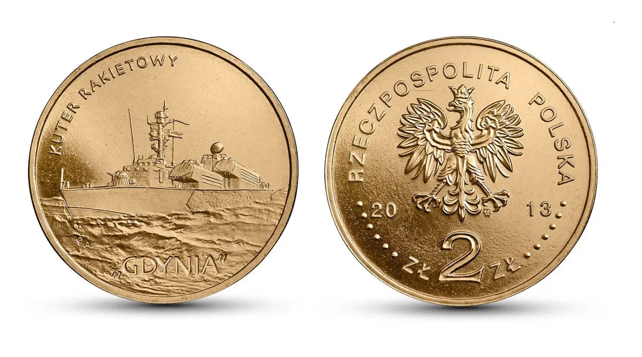 

Европа-Республика Польша 2013 гдыния ракетная лодка 2 Zlotti памятные койни 100% оригинал