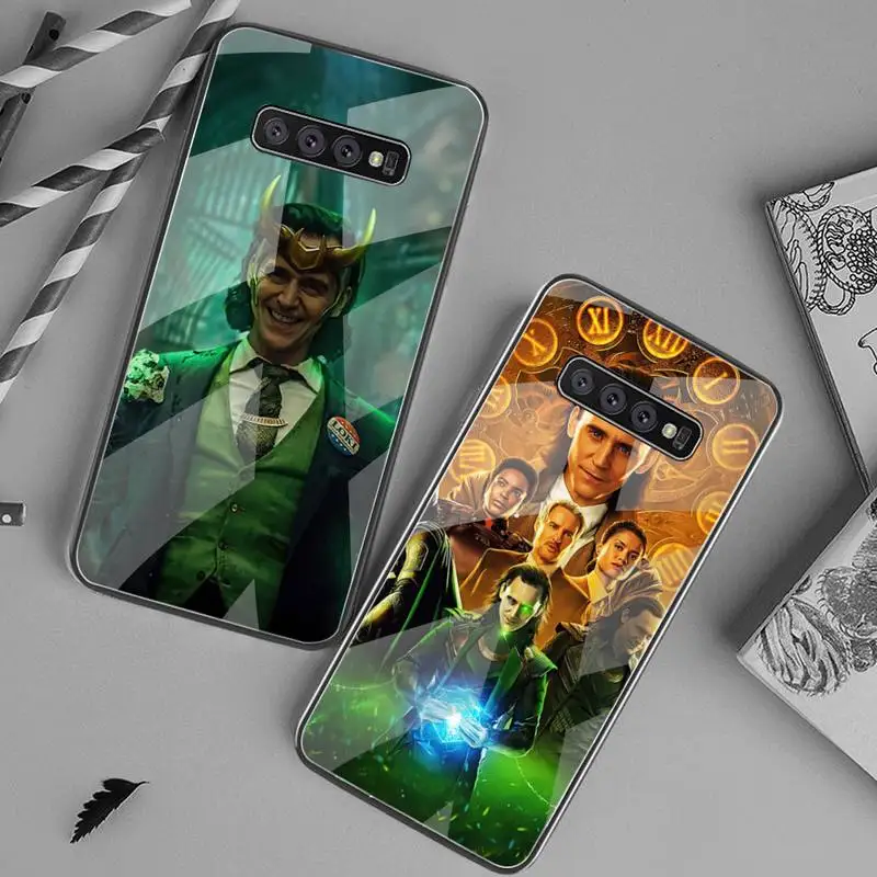 

Marvel Superhero Loki Phone Case Tempered Glass For Samsung S20 Ultra S7 S8 S9 S10 Note 8 9 10 Pro Plus Cover