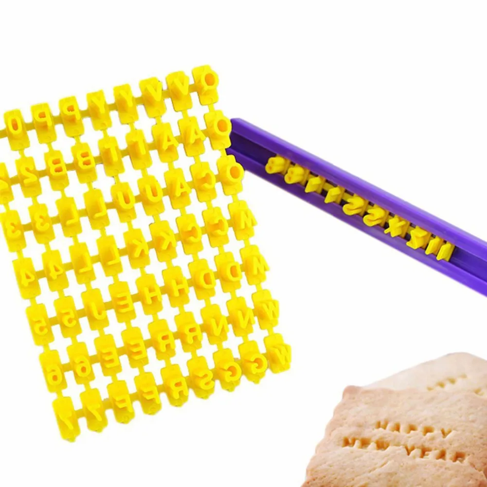 

Biscuits Baking Mold Printing Alphabet Numbers Mould Set Cookie Cutters DIY Cake Decoration Kitchen Bakeware for Home