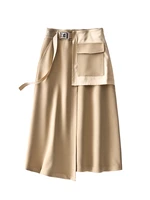 design skirts womens 2022 fashion patchwork elegant fashion patchwork a line appliques mid calf korean style