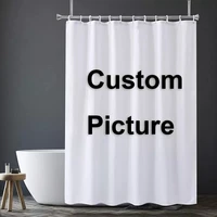 Customize Decorative Shower Curtain Print Your Photo Image on Bath Curtains for Bathroom Wedding Birthday Gift Home Decor