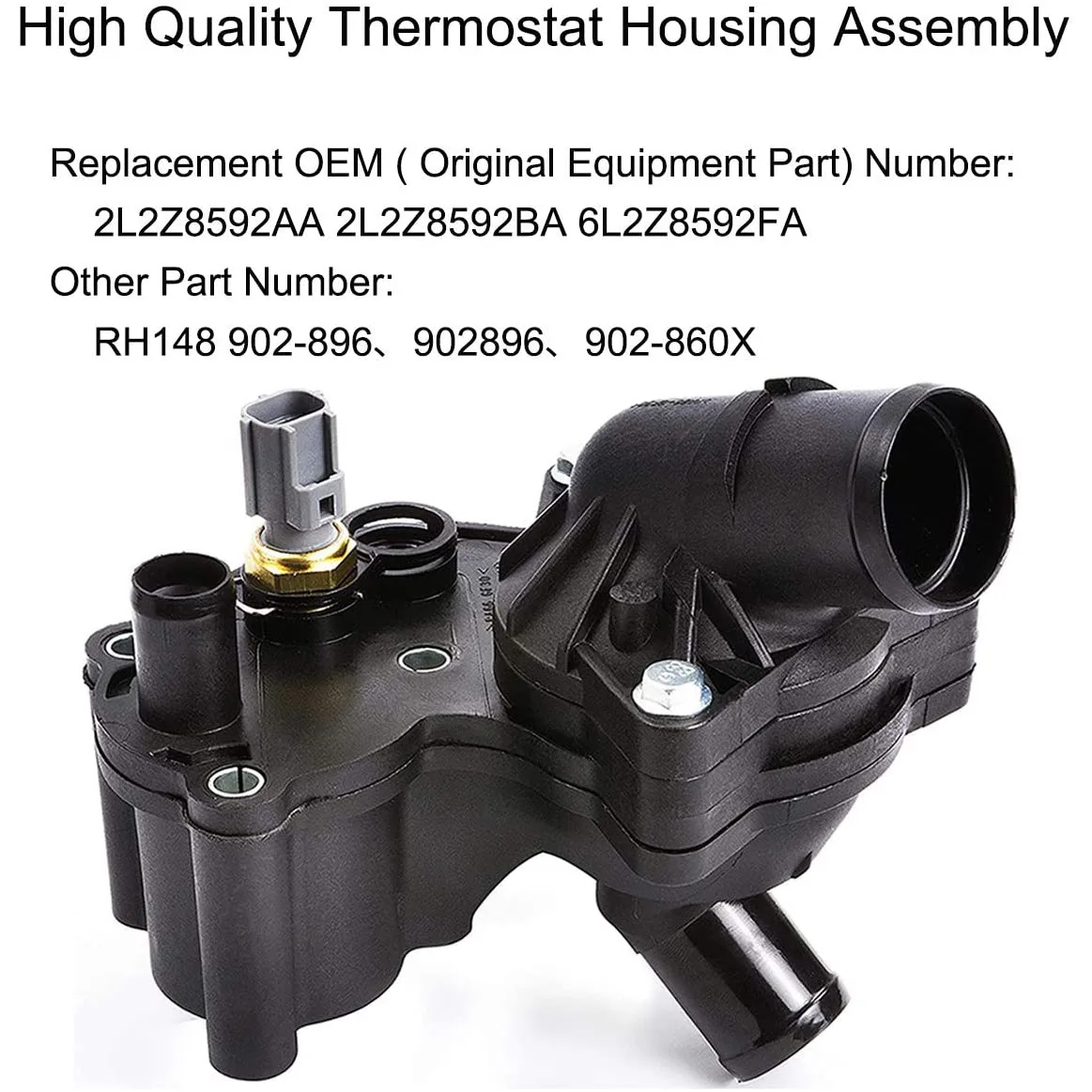 Корпус термостата охлаждающей жидкости двигателя с датчиком для Ford Mustang 4.0L 2005-2010