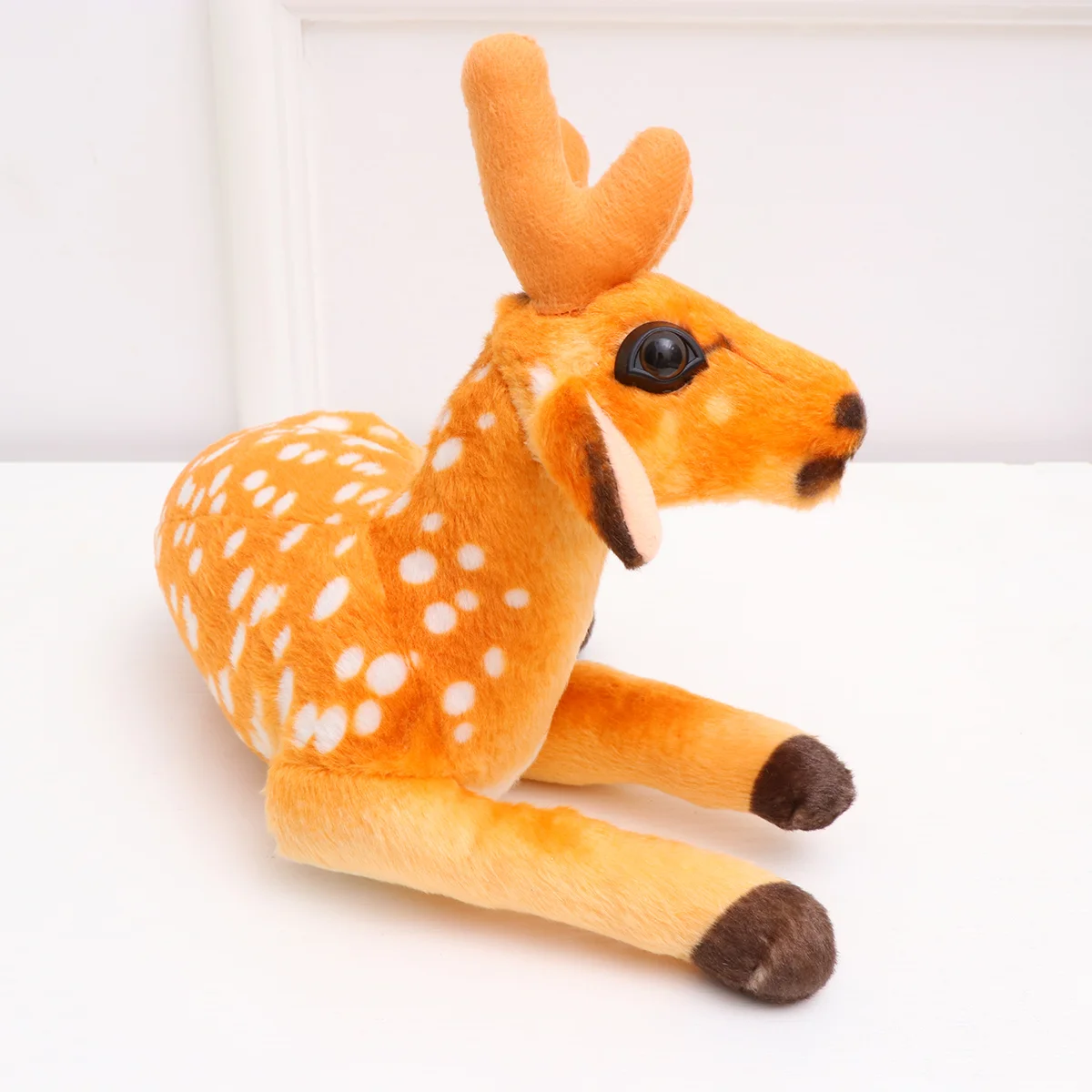 

1Pcs Christmas Simulation Deer Farm Animals Figurines For Kids Reindeer Stuffed Home For Living Room