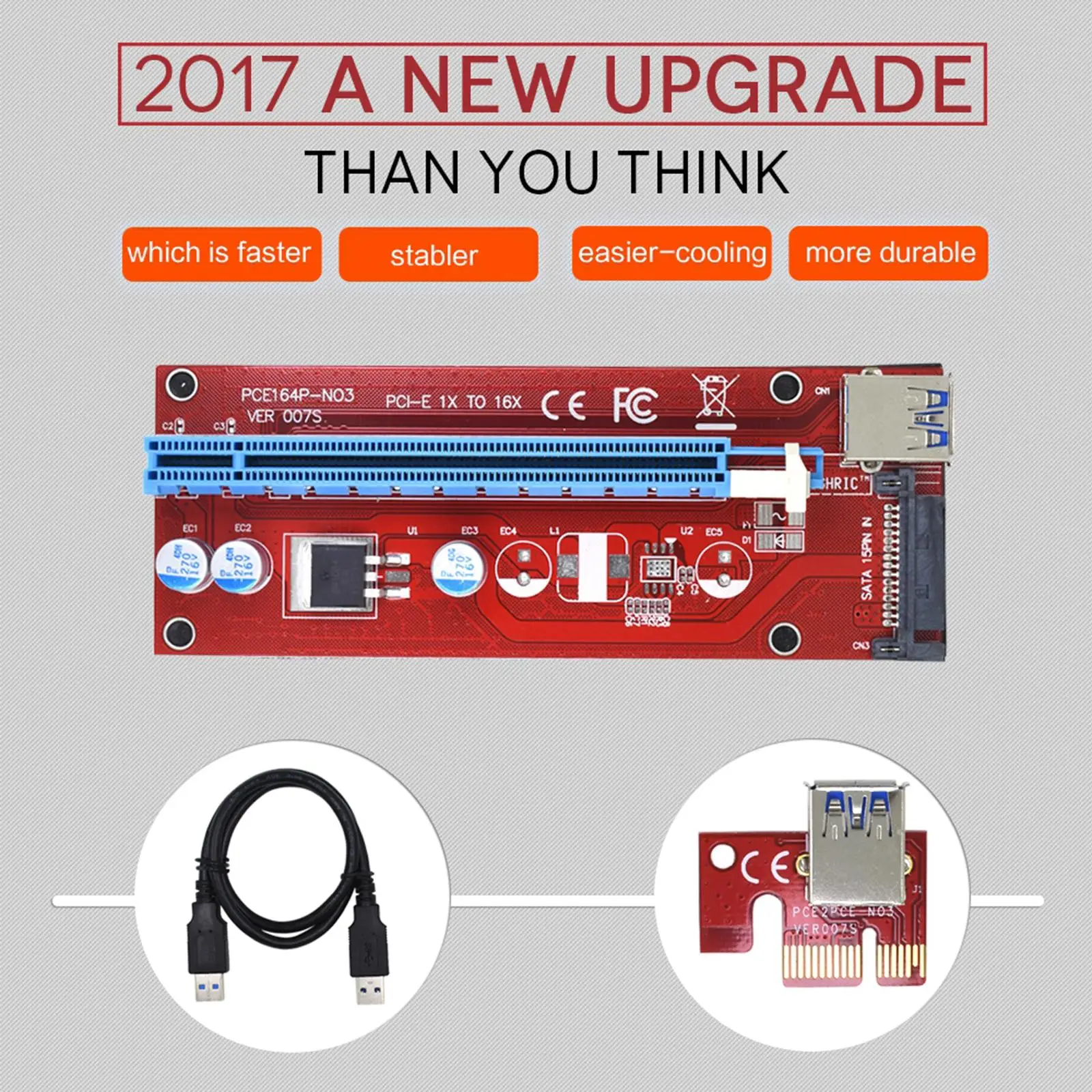 Райзер-карта VER007 PCI-E 007S PCI Express адаптер питания для монет