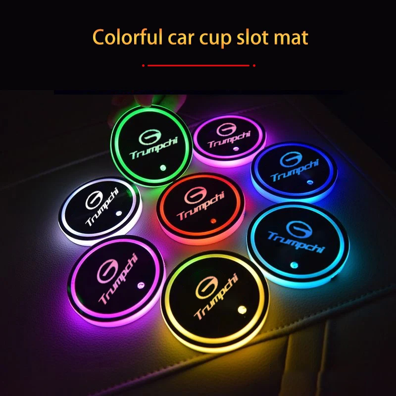 

Car Water Cup Coaster Holder for Trumpchi GAC GS3 GS4 GS5 Coupe GA4 GS8 GM6 GM8 7 Colorful USB Charging Car Led Atmosphere Light