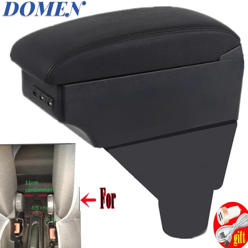 

For Fiat Panda armrest box For FIAT PANDA II armrest box cup holder USB interface interior car-styling