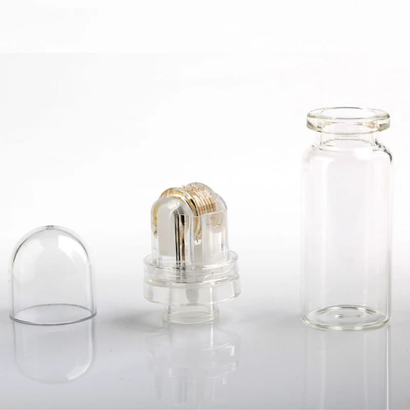 Фото Hydra Roller 64/20 Pin Титановая микроигла Derma Ролик для лица Сыворотка-аппликатор Уход за кожей Отбеливающая бутылка Многоразовая №2