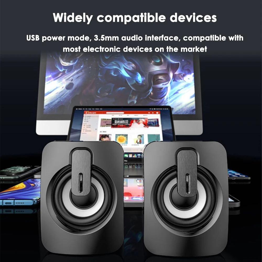 

Microphone Pc Sound Box Wired Usb Small Speaker Portable Multimedia For Desktop Computer For Rgb Subwoofer Hifi Stereo