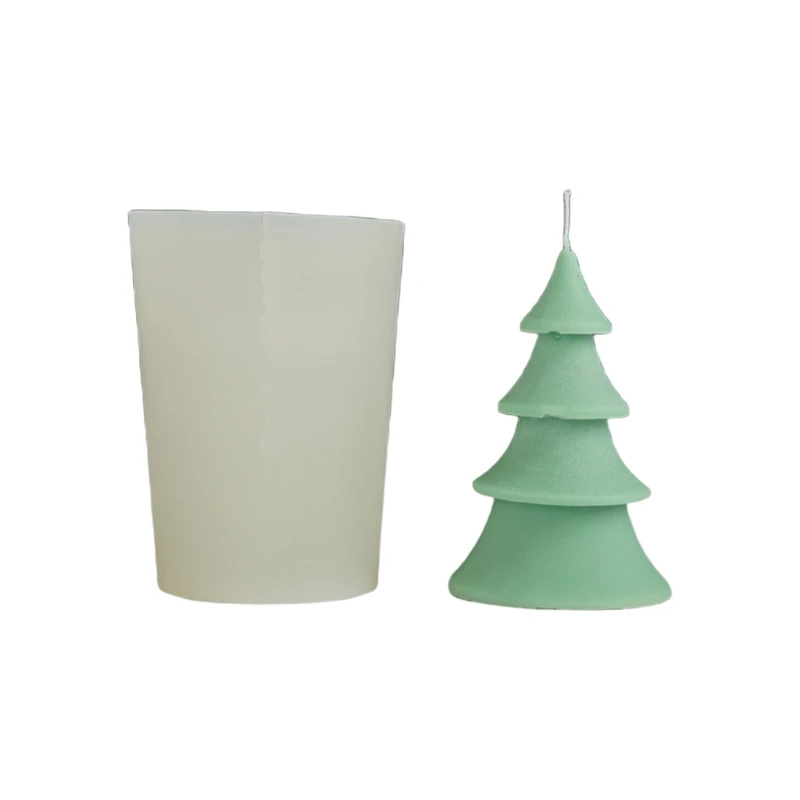 

3D Christmas Tree Silicone Mold for Plaster Candle Making Baking Chocolate Cake