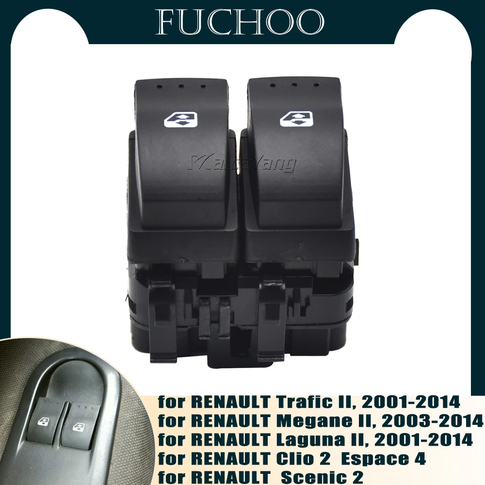 

Hight Quality New Electric Control Power Window Switch for RENAULT Trafic Megane Laguna II Clio 2 Espace 4 Scenic 2 8200315034