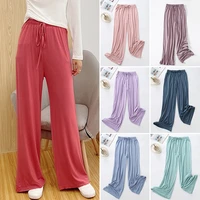 women wide leg pants modal high waist straight trousers fitness yoga all match trend stretchflared pants sports summer clothes