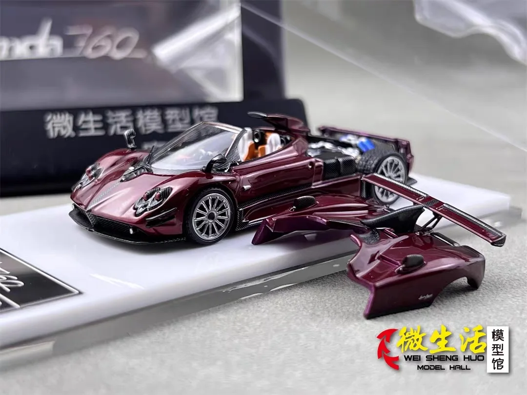 Фото HKM Премиум 1/64 Zonda 760, игрушки, модель автомобиля, классика, ностальгия, подарки для взрослых, сувенир, статический дисплей №2
