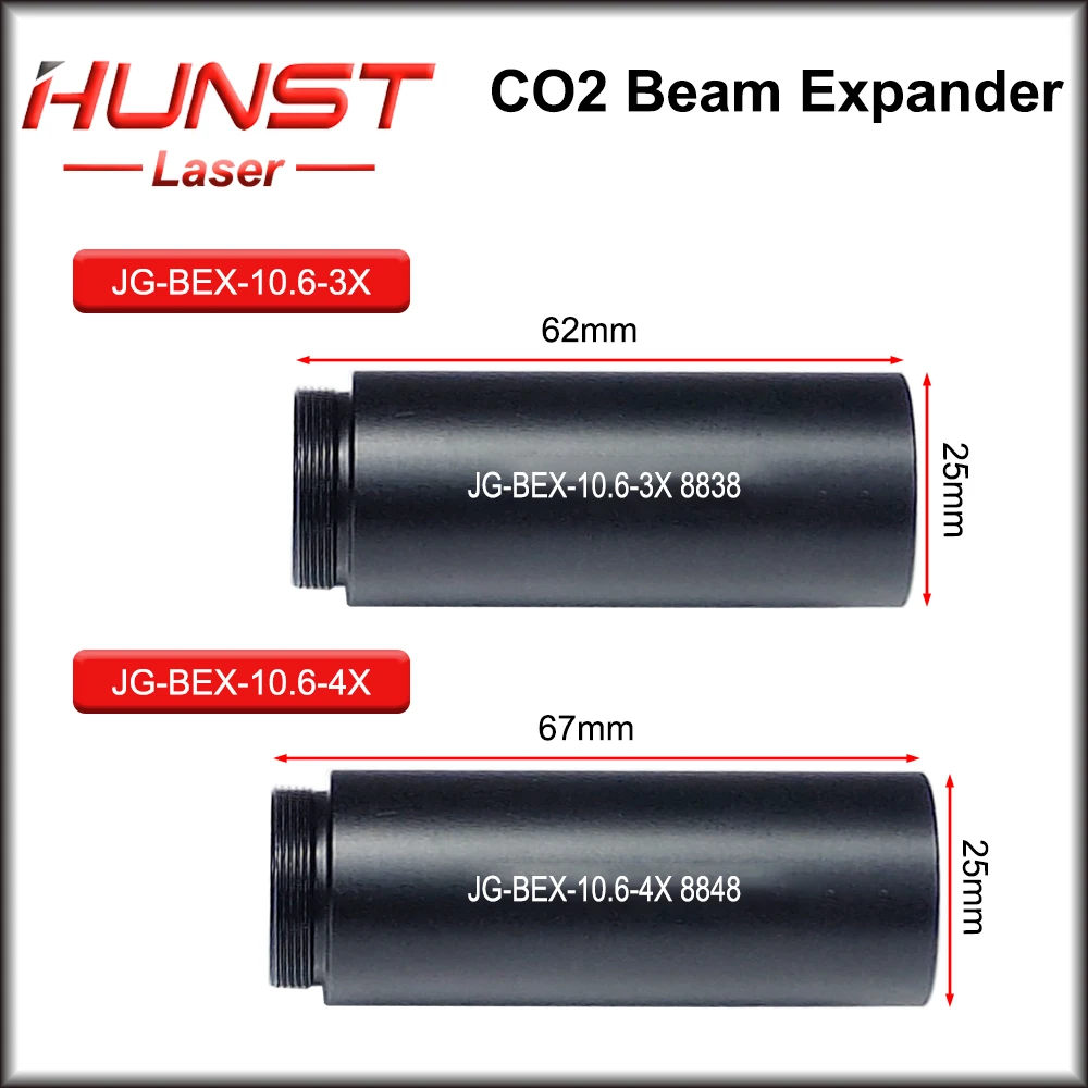 Hunst CO2 10600nm Laser Beam Expander 2X 2.5X 3X 4X Expansion Ratio M22*0.75 Lense Optics For CO2 Laser Marking Machine enlarge