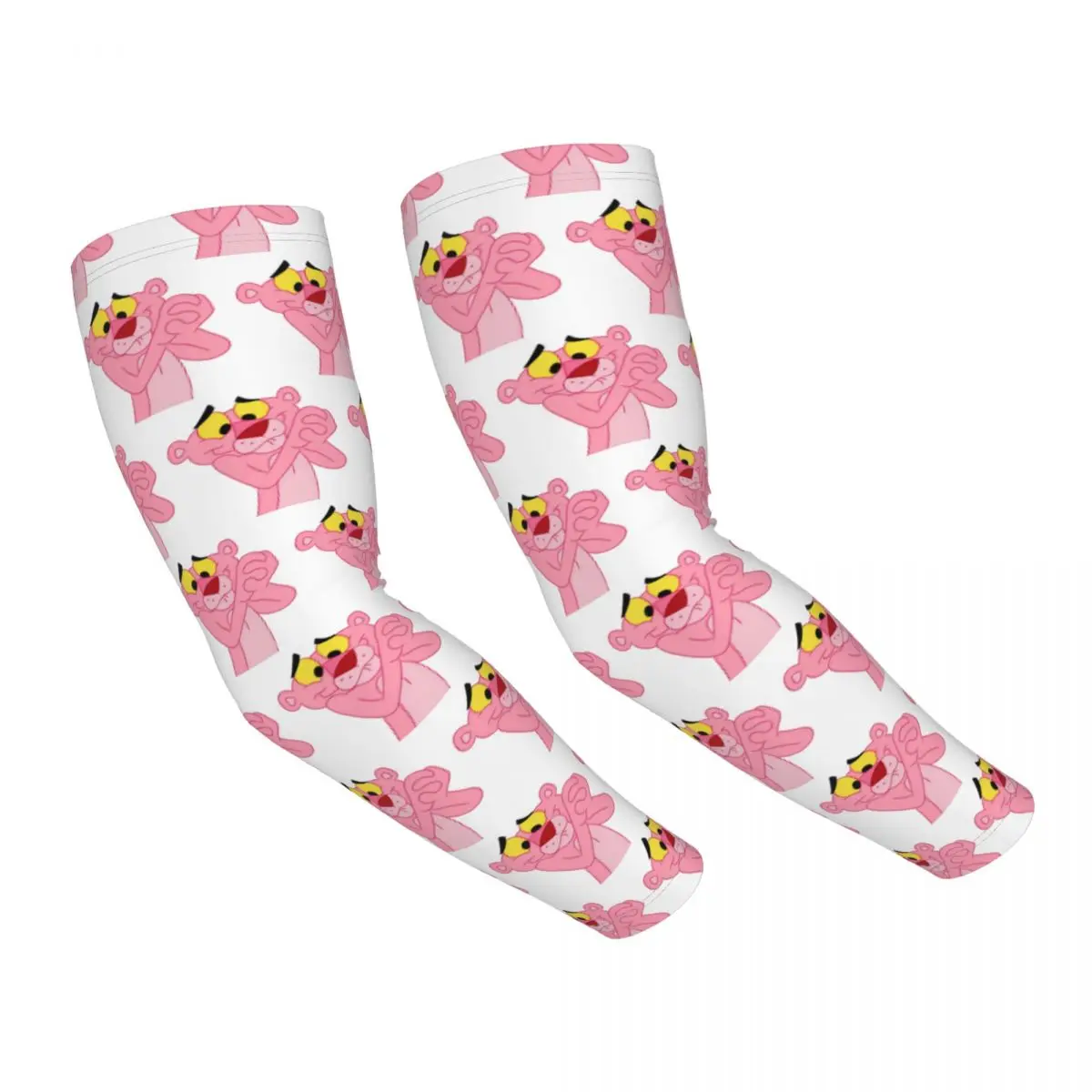

Cooling Leopard Head Cartoon Pink Panther Arm Sleeves Men Women Athletic Sports Tattoo Cover Up for Golf