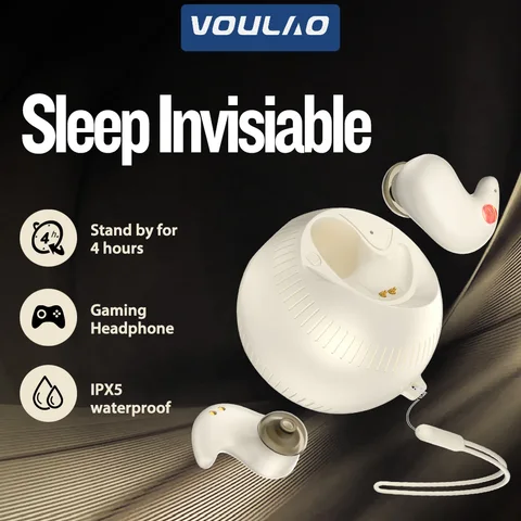 Наушник для сна Bluetooth R12 мини беспроводные наушники с микрофоном шумоподавление невидимые наушники Скрытые водонепроницаемые наушники