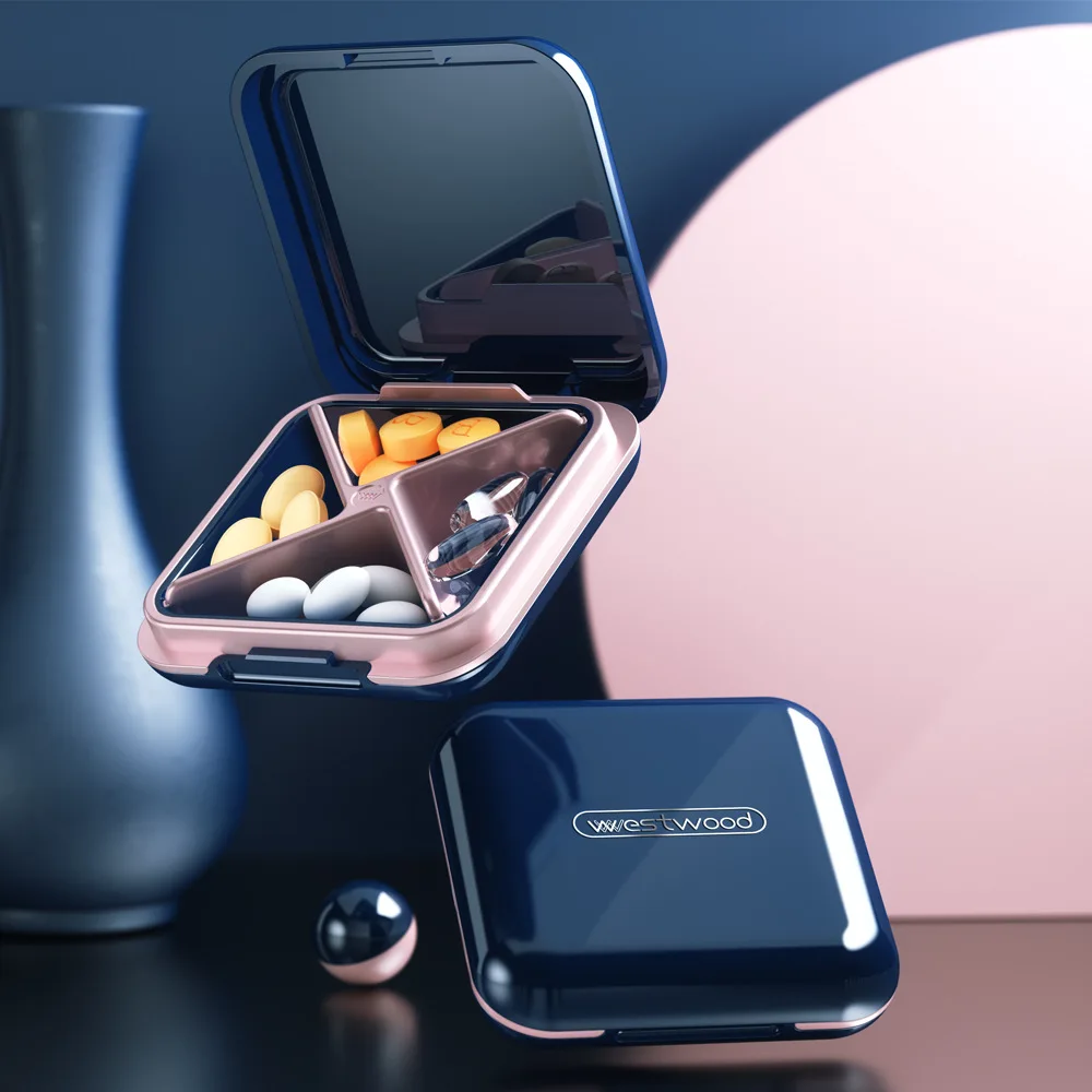 

Small Pill Box Sub-Packed Portable Small Carry-On Mini 7-Day Medicine Box Sealed Large Capacity