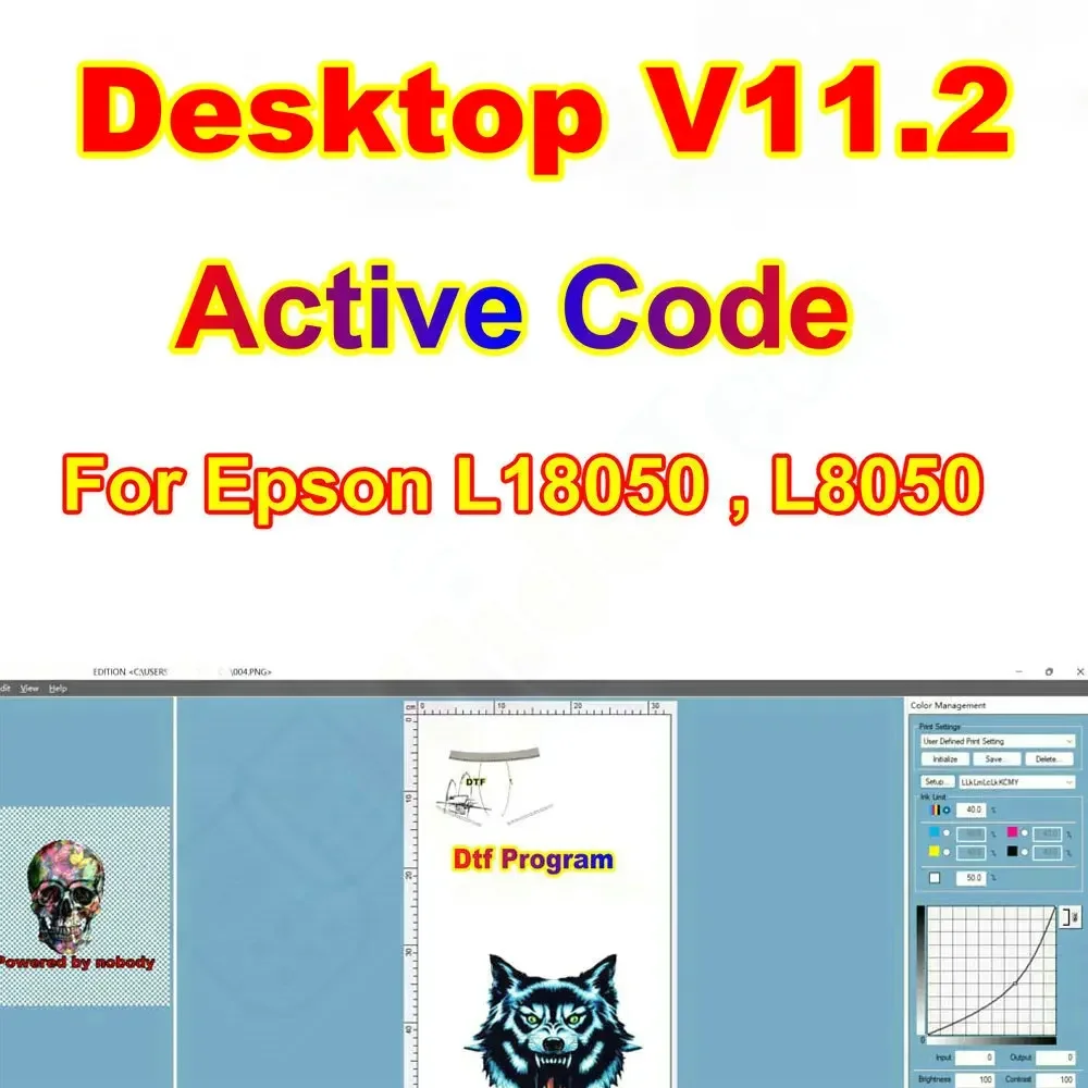 Фото L18050 V11 Dtf Usb ET8550 Rip Программное обеспечение для Epson L8050 Rip Dongle 11-код 11,2 Dtf Комплект применения Принтер L1800 Программа Dtf №1