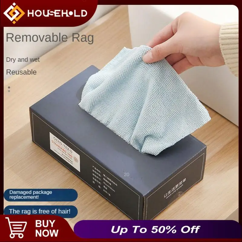 

Dry And Wet Wipes Extractable Cleaning Scouring Cloth Microfiber To Remove Oil Stains Dishcloth Kitchen Rag