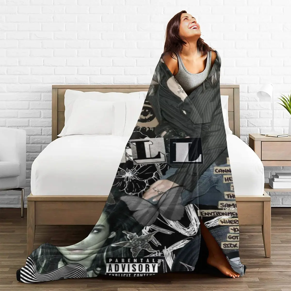 Плед музыкальный повязка Токио для отеля Фланелевое текстильное украшение