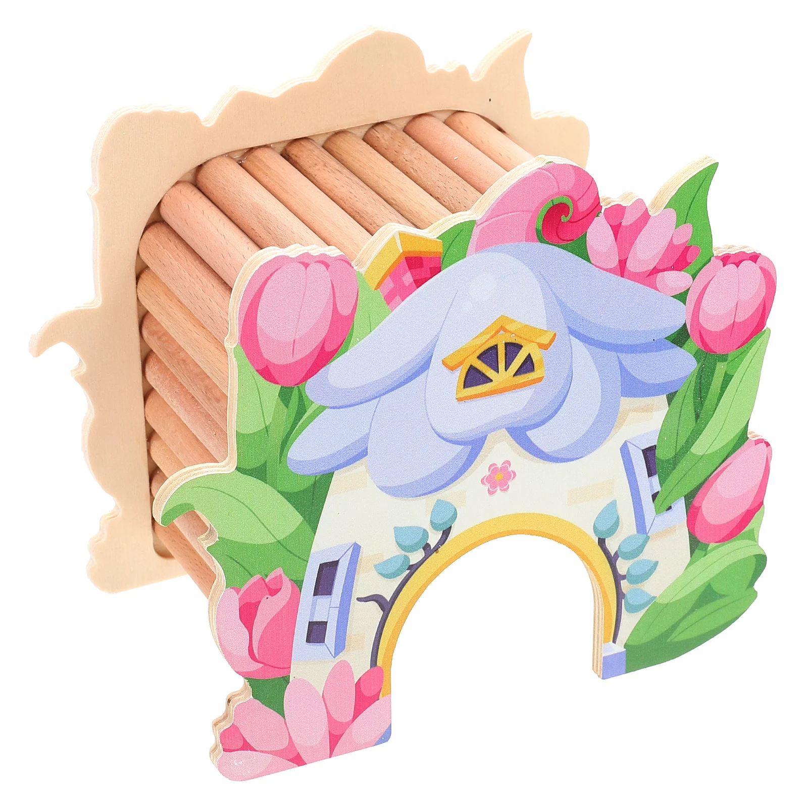 

Hamster House Hideout Petsmall Chinchillawood Wooden Ladder Hut Habitat Hide Place Hideaway Gerbil Cage Accessories Platform