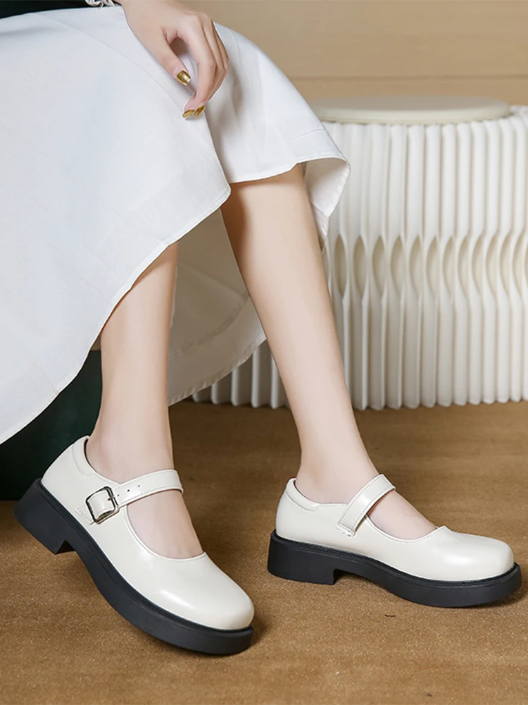 

Casual Fast Mary Janes Women Low Heels Loafers Shoes Fad Round Toe Dress Party Buckle Shoes 2022 Autumn New Women Lolita Shoes