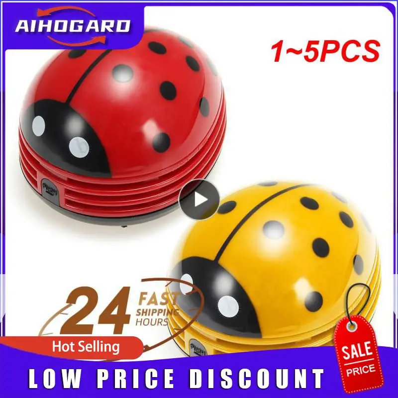 

1~5PCS Mini vacuum Table Vacuum Cleaner Ladybug dust Cleaner Desktop Coffee Dust Collector For Home Office Desktop cleaning