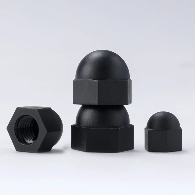 

PA66 Nylon Black Acorn Cap Nuts M3 M4 M5 M6 M8 M10 M12 M14 M16 M18 M20 Decorative Cap Blind Nut Caps Covers