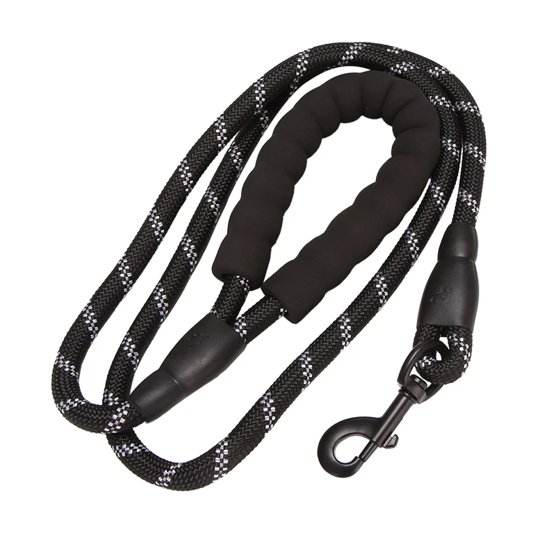 

5 Ft Strong Dog Leash Comfortable Padded Handle Highly Reflective Threads Medium Large Dogs