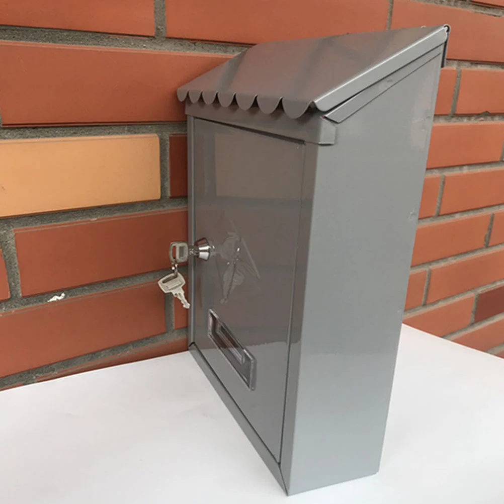 

Wall Mount Mailbox Rain-proof Mailbox Locked Letter Box Post Newspaper Box for Villa