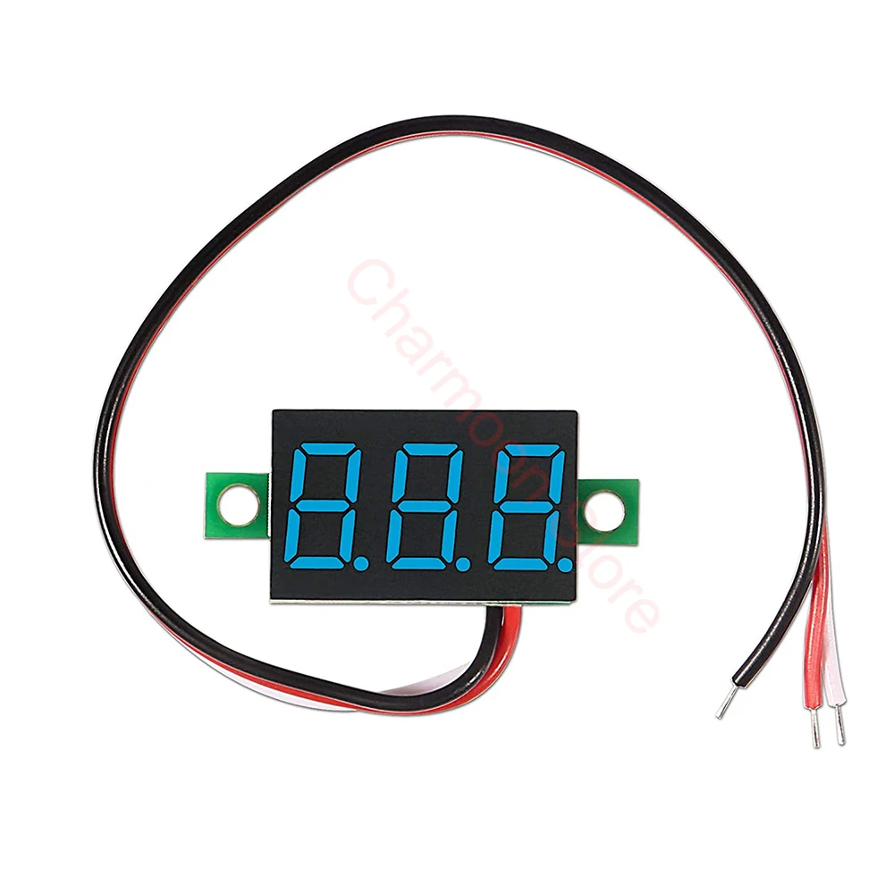 

Digital DC Voltmeter Gauge Tester 3 Wire 0.36 Inch with LED Display Reverse Polarity Protection Accurate Pressure Measurement