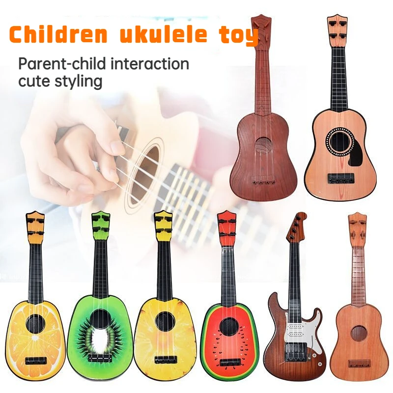 

Классическое укулеле с фруктами для начинающих, музыкальный инструмент, детские игрушки Монтессори для детей, игрушка для раннего развития...