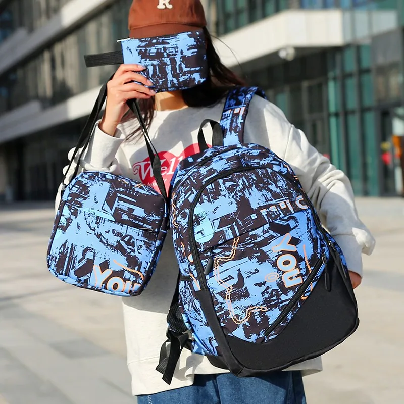 

3 In 1 Fashion Women Backpack Multifunctional School Bag For Girls Oxford Fabric Waterproof Storage Backpacks Casual Travel Bags