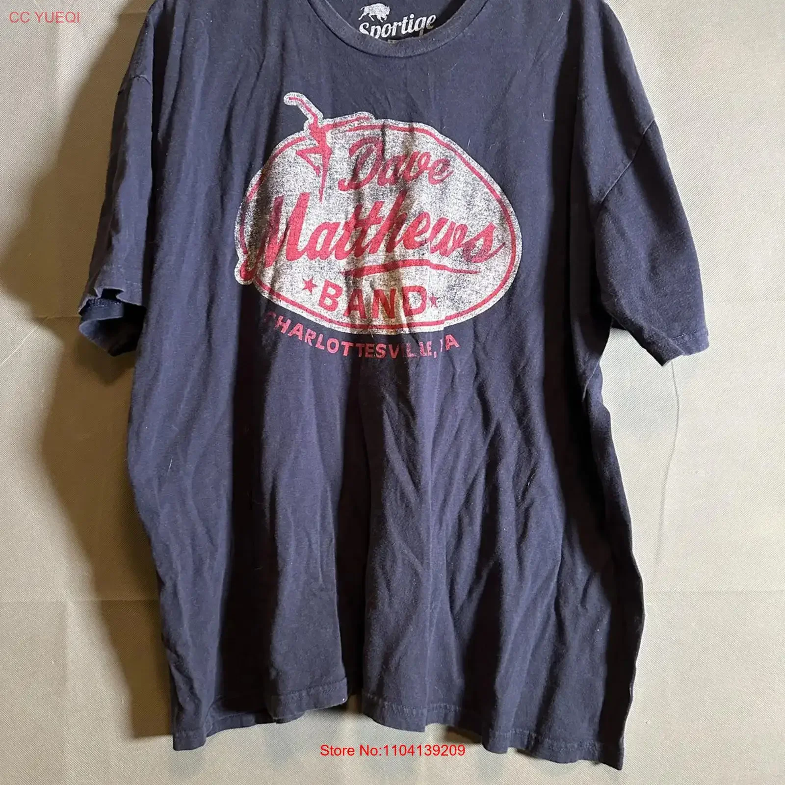Фото Футболка Dave Matthews Band, мужская, размер XL, черная, Charlottesville VA, сделано в США, винтажная, с эффектом потертости, дышащая, мягкая, удобная, универсальная. №1