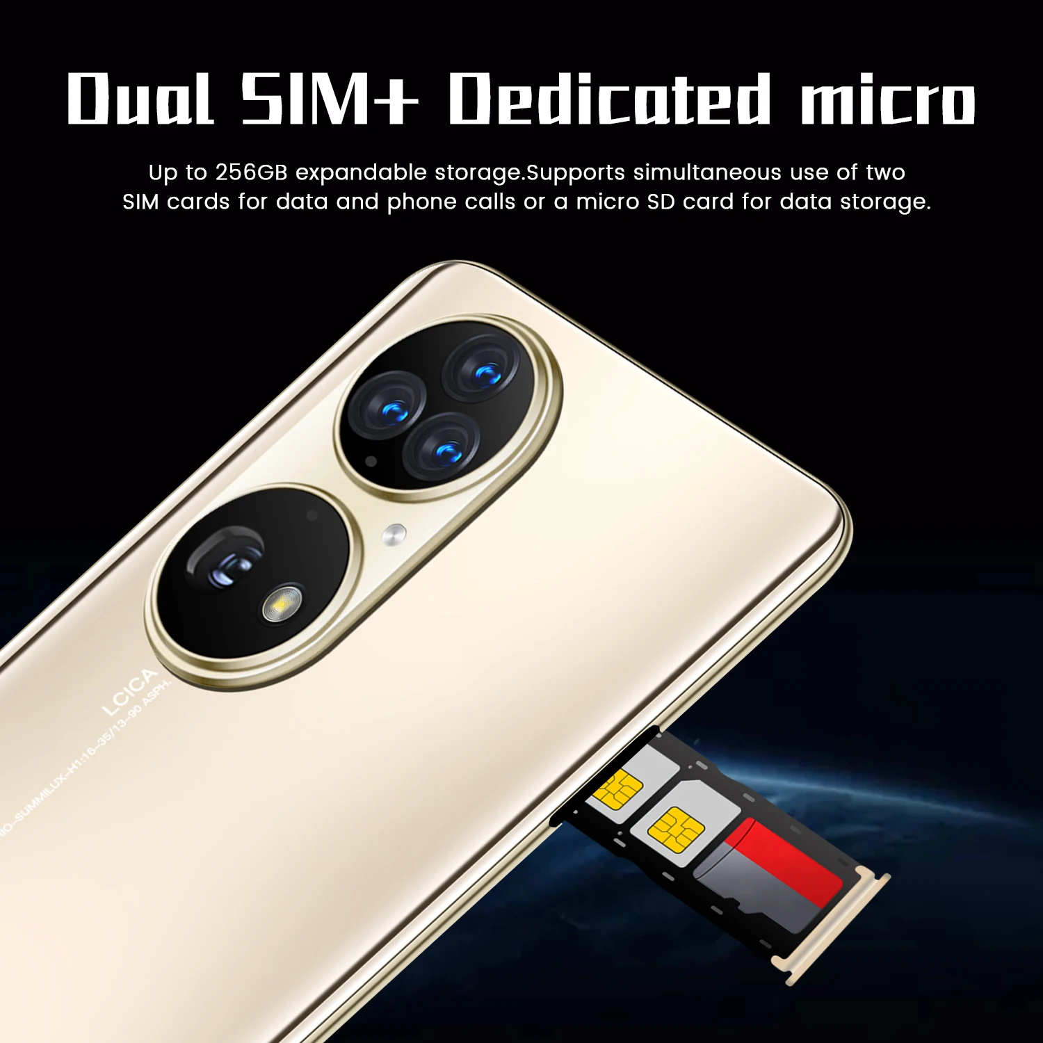 Smart Phone Global Version P50 Pro 16 GB RAM 768GB ROM 7.6 Inch Perforated HD Screen Smartphone Android 11 Unlocked Cell Phone