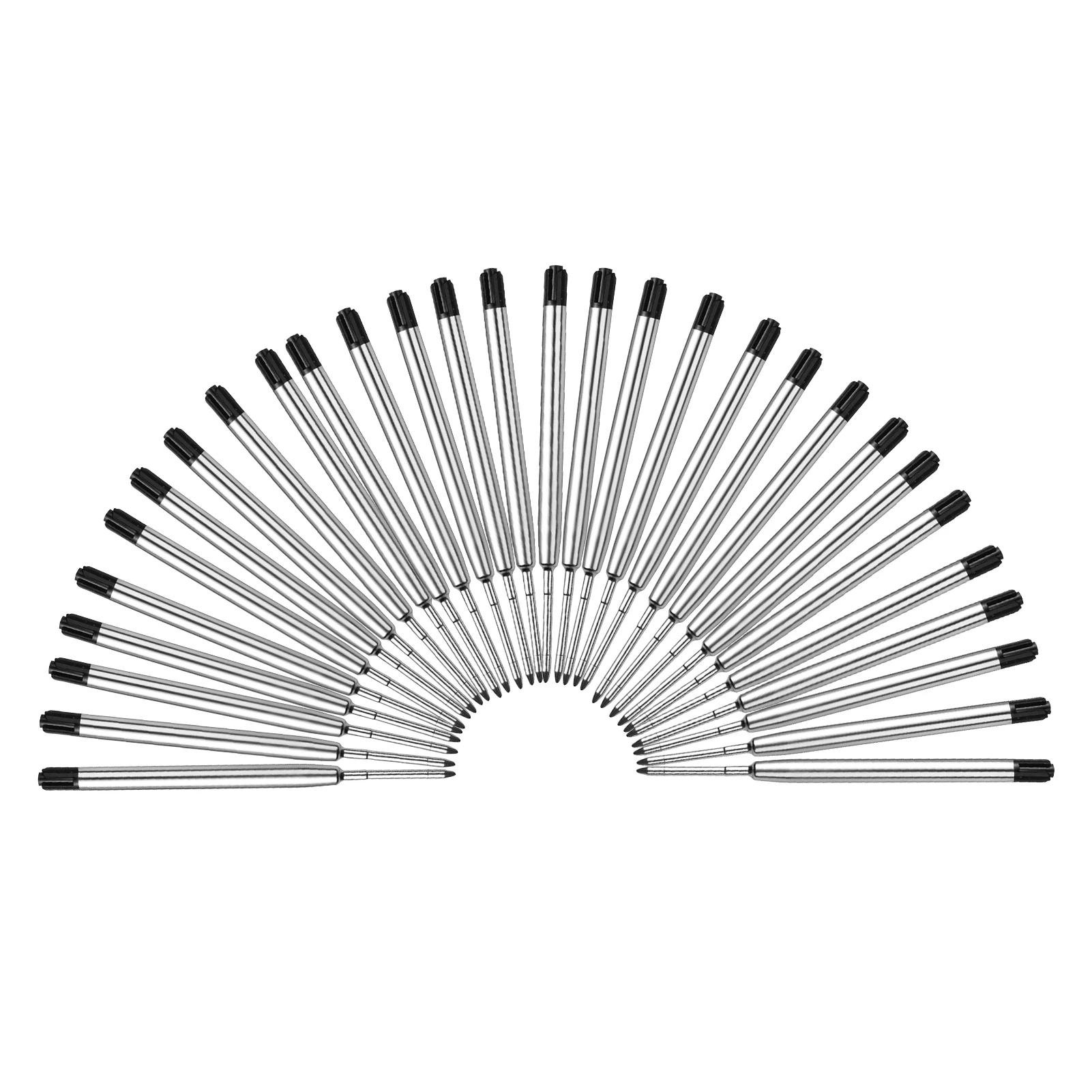 

30pcs Replaceable Universal Office Writing Tool Metal Home Gift Oily Ballpoint Pen Refill Fine Point School Gel Ink