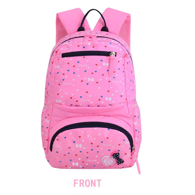 3pcs/set fashion dot print children waterproof school bags for Teenagers girls bow Kids Cute backpacks girl book bag sac mochila