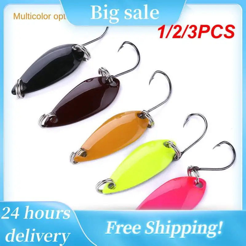 

1/2/3PCS Popular Luya Bait Single Hook Horse Mouth Sequin Mini Metal Bionic Fishing Lure Freshwater Grass Fishing Bait Fishing