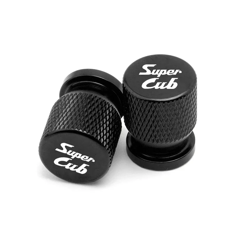 Новая 1 пара аксессуаров для мотоциклов, клапан воздушного порта, крышка штока, заглушка из алюминиевого сплава с ЧПУ для Honda Super CUB C70 90 110 C125