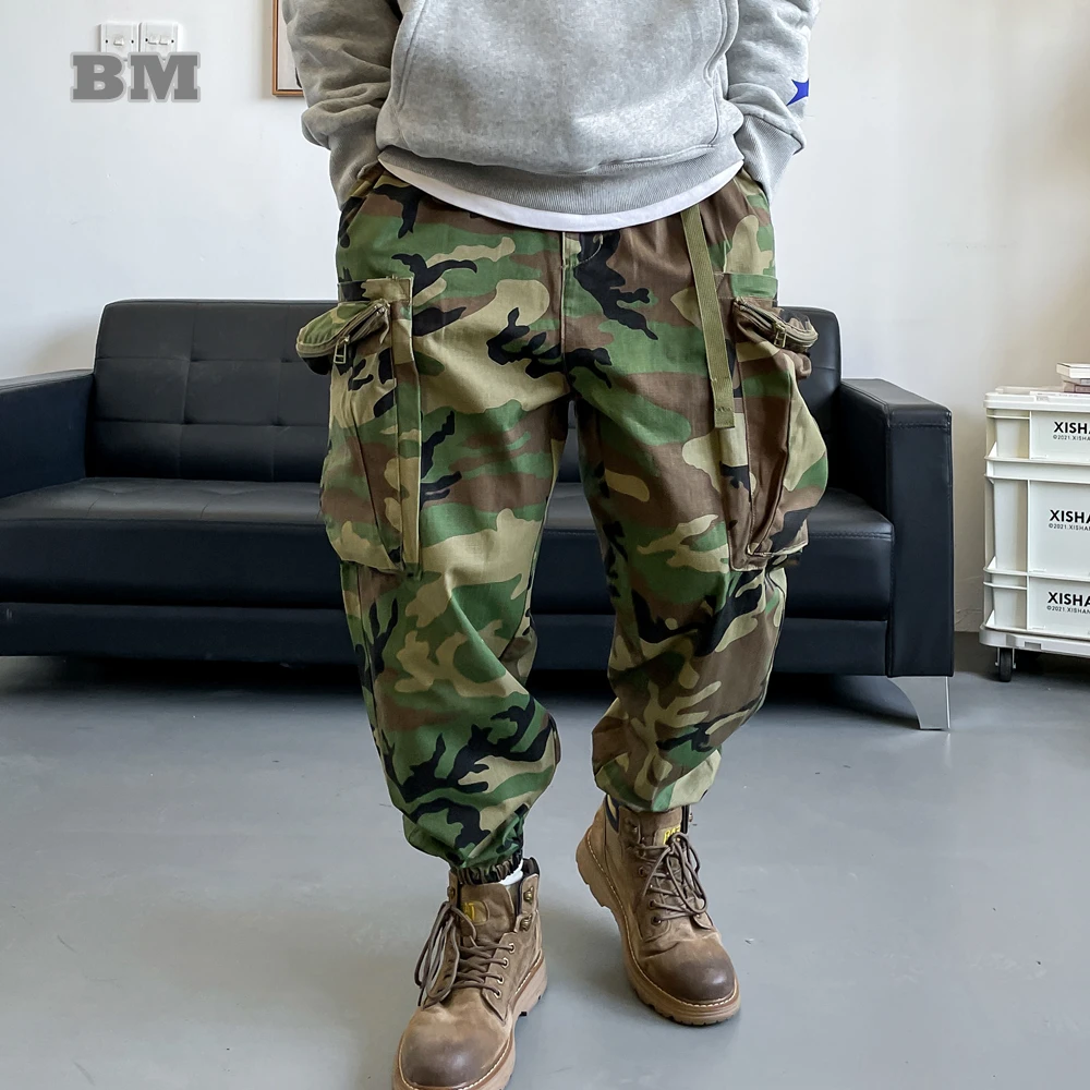 American Hip Hop Camouflage Tactical Cargo Pants Men Clothing Harajuku High Quality Casual Joggers Oversize Harem Trousers Male