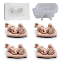 3d sleeping baby soap mold diy silicone crafts chocolate baking tool cake decor handmade candle making cake mold art crafts