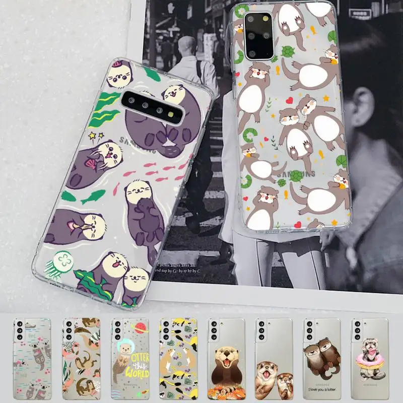 

Cute Otter Lutra lutra Phone Case for Samsung A12 21 30 31 51 52 70 71 for Redmi8 9 10 for Honor10 70 50 Clear Case
