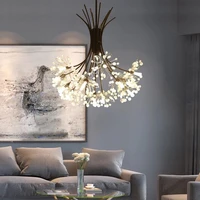 postmodern minimalist personality chandelier art american romantic dandelion iron droplamps lobby bar restaurant pendant light
