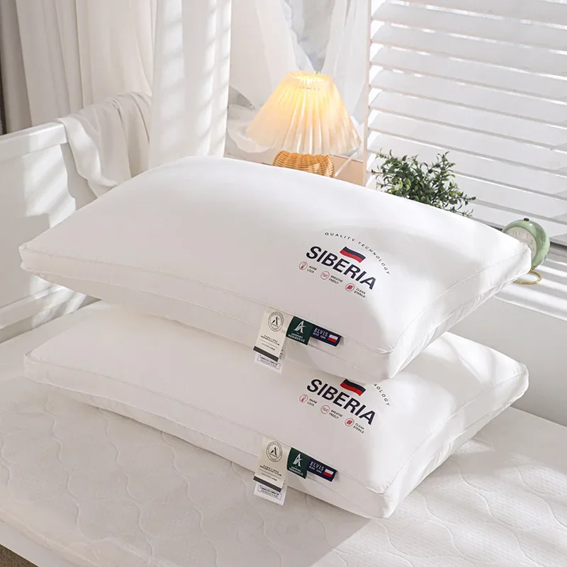 Высококачественная пуховая удобная подушка 5-звездочная для отеля однотонная