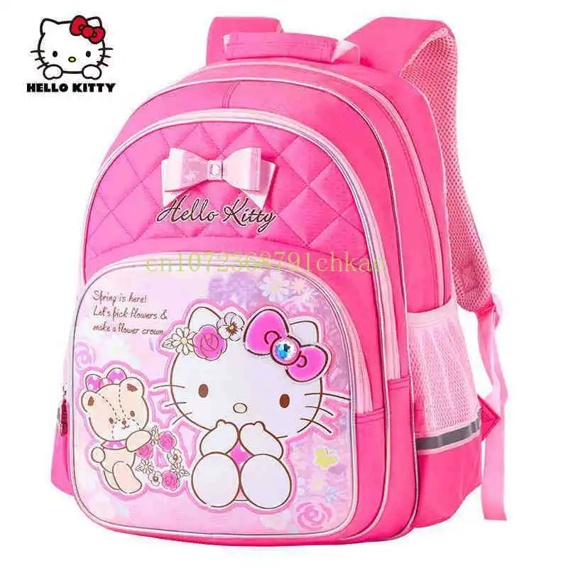 

Hello Kitty Student Schoolbag Girl's Backpack Children Cute Backpack Hellokitty Storage Schoolbag Backpack Women Kawaii Backpack