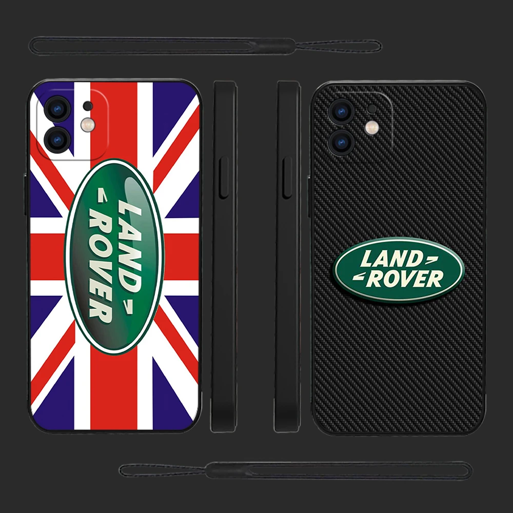 

Landrover Luxury Brand Car Phone Case For iPhone 14 13 12 11 Pro Max Mini X XR XS MAX SE20 8 7 Plus Cases with Hand Strap