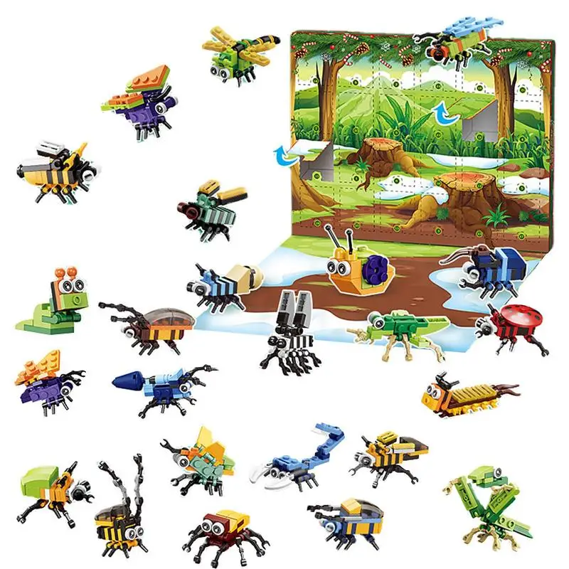 

Набор из 24 детских строительных блоков с календарём и обратным отсчетом