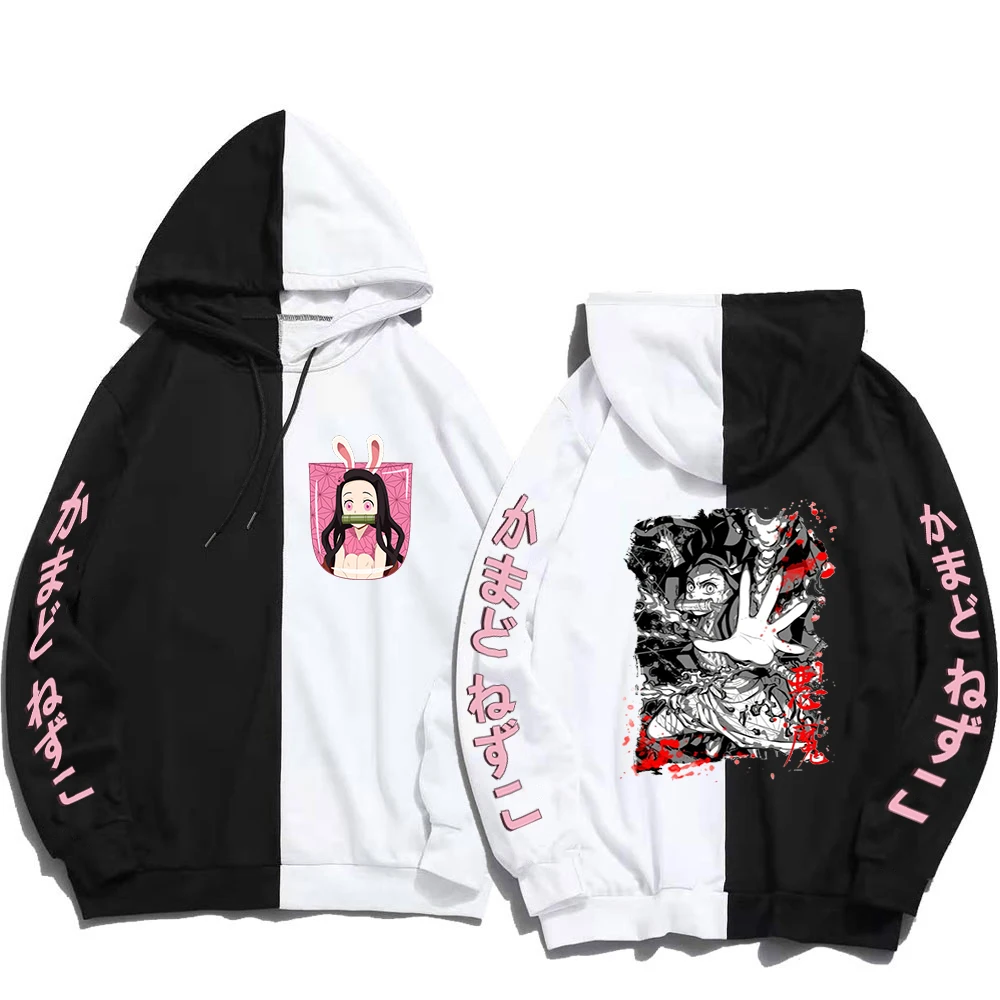 

Hip Hop Demon Slayer Anime Hoodies New Street Overcoat Winter Ladies Hooded Man Sweatshirts Tops Kimetsu No Yaiba Animie Hoodied