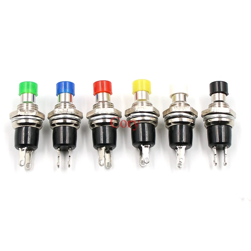 10 шт. 7 мм крепление на резьбу мгновенный кнопочный переключатель PBS-110 2 контакта